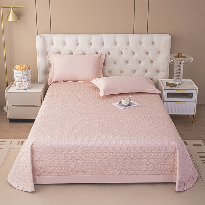 金喜 2025新款高档100支全棉枕套纯棉宽边枕头套枕头罩 白桃粉