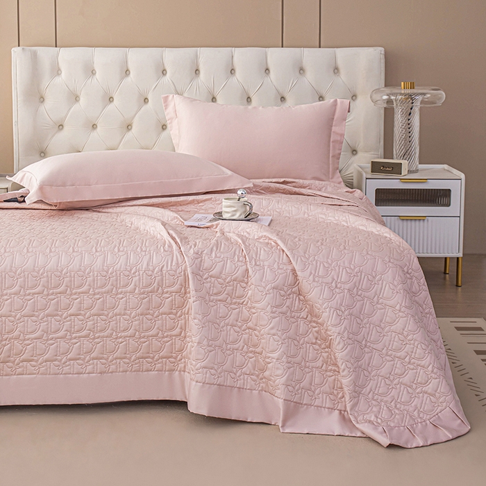 91家纺网 家纺一手货源 找家纺 金喜 2025新款高档100支全棉枕套纯棉宽边枕头套枕头罩 白桃粉