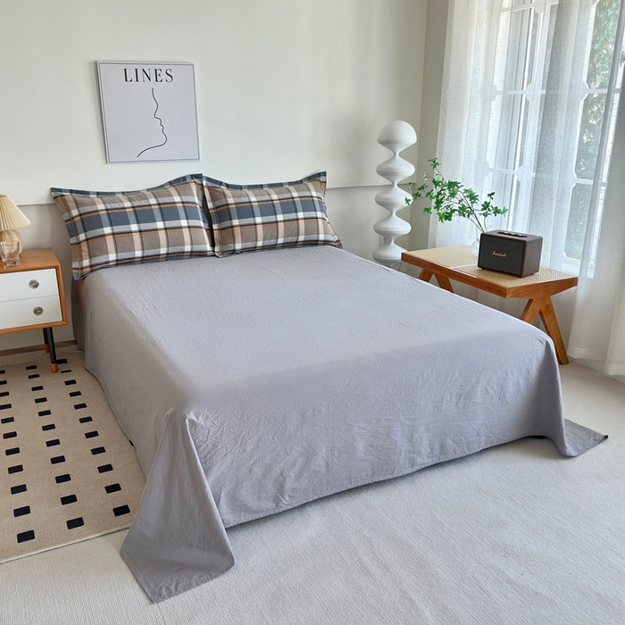 91家纺网 家纺一手货源 找家纺 价格下调三沁2025最新A类大豆纤维全棉色织水洗棉夏被四件套夏凉被空调被子无印良品 爵士乐章