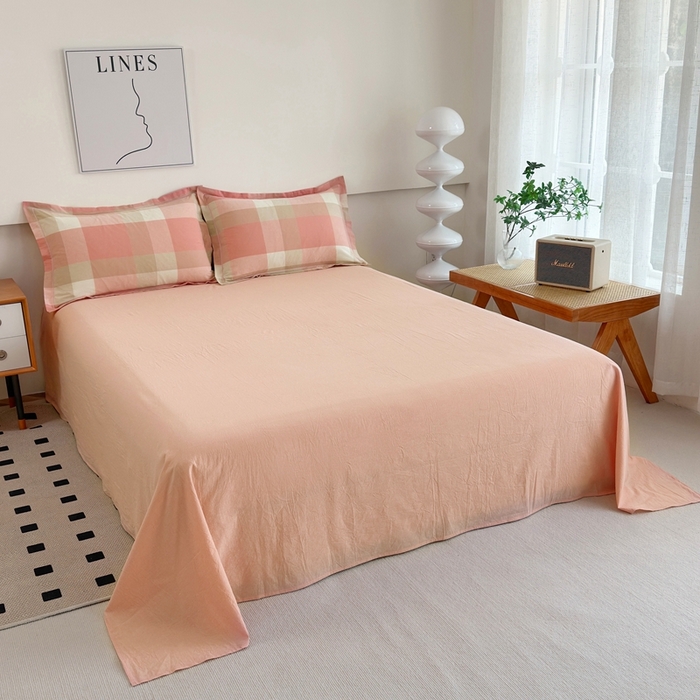 91家纺网 家纺一手货源 找家纺 价格下调三沁2025最新A类大豆纤维全棉色织水洗棉夏被四件套夏凉被空调被子无印良品 米夕玉咖