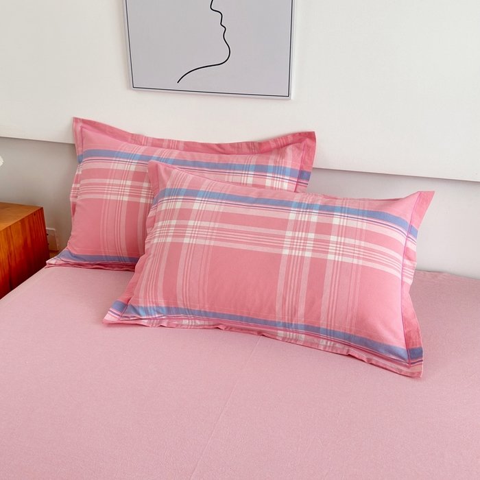 91家纺网 家纺一手货源 找家纺 价格下调三沁2025最新A类大豆纤维全棉色织水洗棉夏被四件套夏凉被空调被子无印良品 秋荷粉