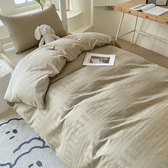 91家纺网 家纺一手货源 找家纺 （总）金鑫汇 2025新款纯色提花三件套