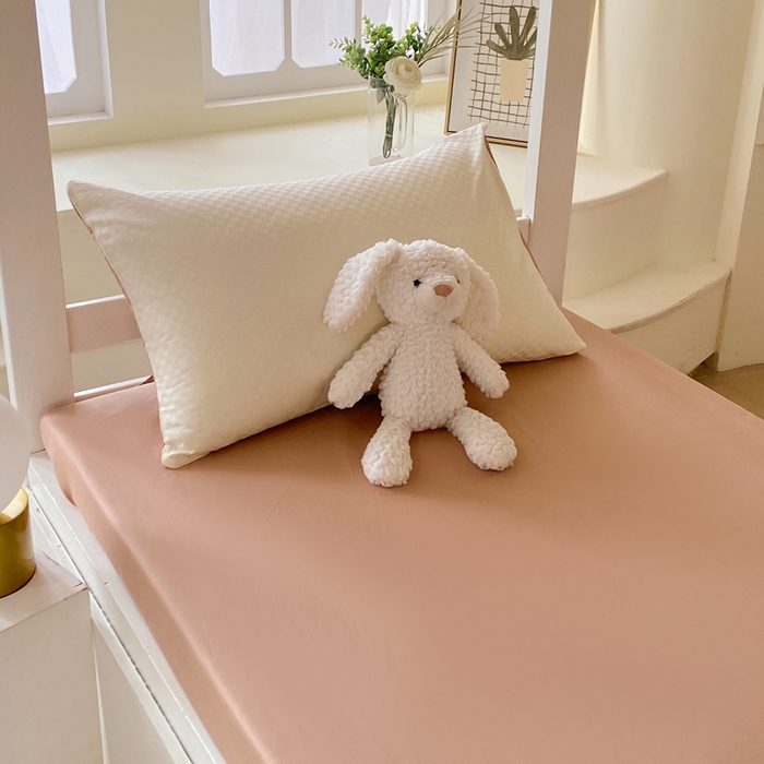 91家纺网 家纺一手货源 找家纺 金鑫汇 2025新款纯色提花三件套 奶昔白+咖