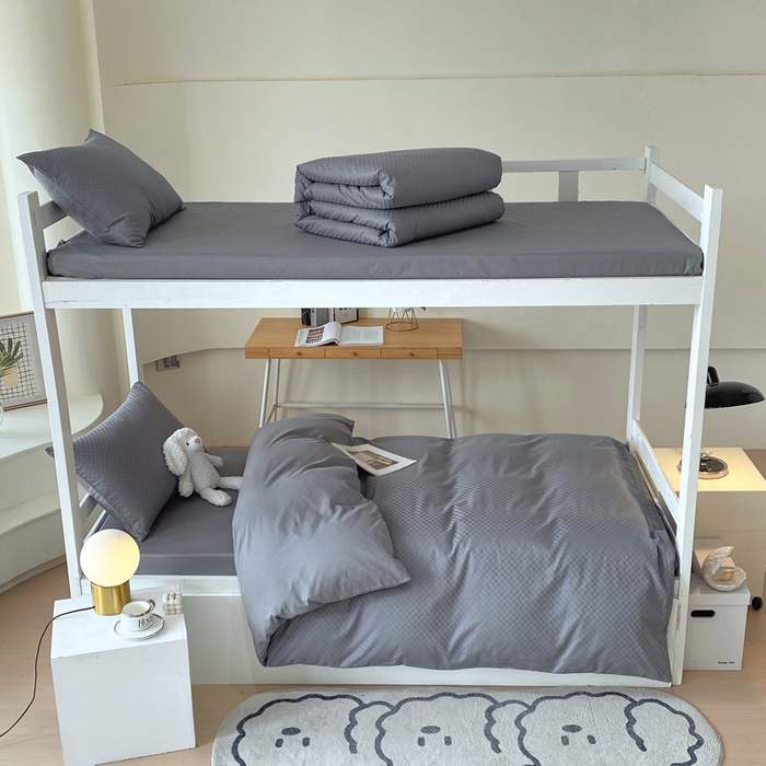 金鑫汇 2025新款纯色提花三件套 深灰