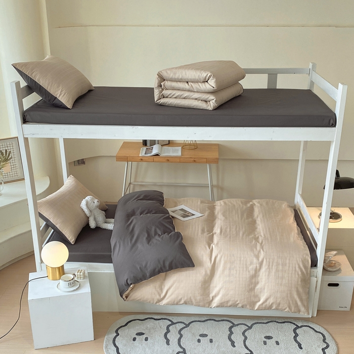 金鑫汇 2025新款纯色提花三件套 纵横阡陌