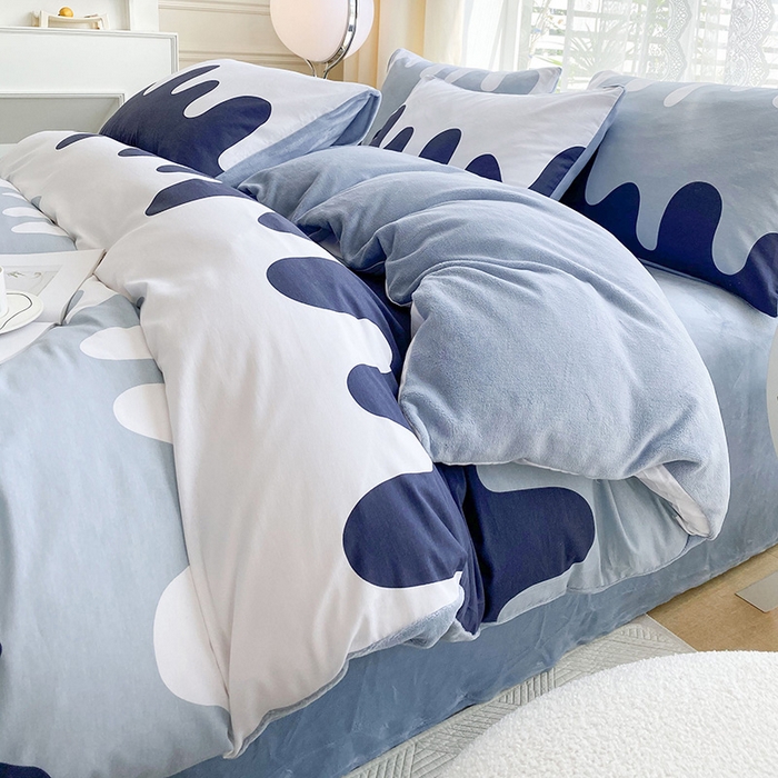 91家纺网 家纺一手货源 找家纺 （总）金鑫汇家纺 2025新款全棉纯棉棉加豆豆绒棉加绒系列四件套