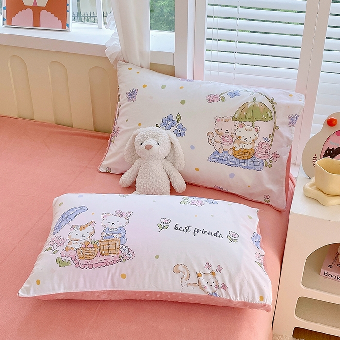 91家纺网 家纺一手货源 找家纺 金鑫汇家纺 2025新款全棉纯棉棉加豆豆绒棉加绒系列四件套 棉加豆豆绒-喵喵日记