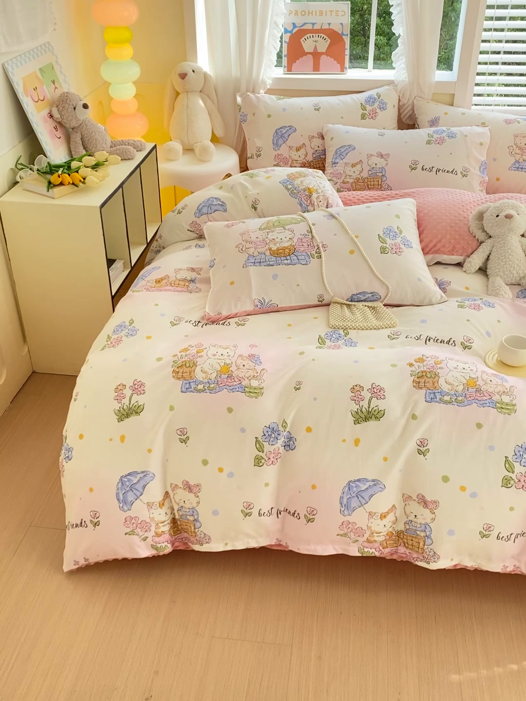 91家纺网 家纺一手货源 找家纺 金鑫汇家纺 2025新款全棉纯棉棉加豆豆绒棉加绒系列四件套 棉加豆豆绒-喵喵日记