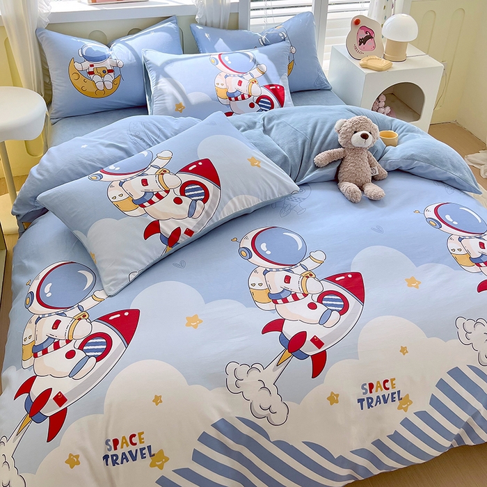 91家纺网 家纺一手货源 找家纺 金鑫汇家纺 2025新款全棉纯棉棉加豆豆绒棉加绒系列四件套 棉加绒-冲上云霄