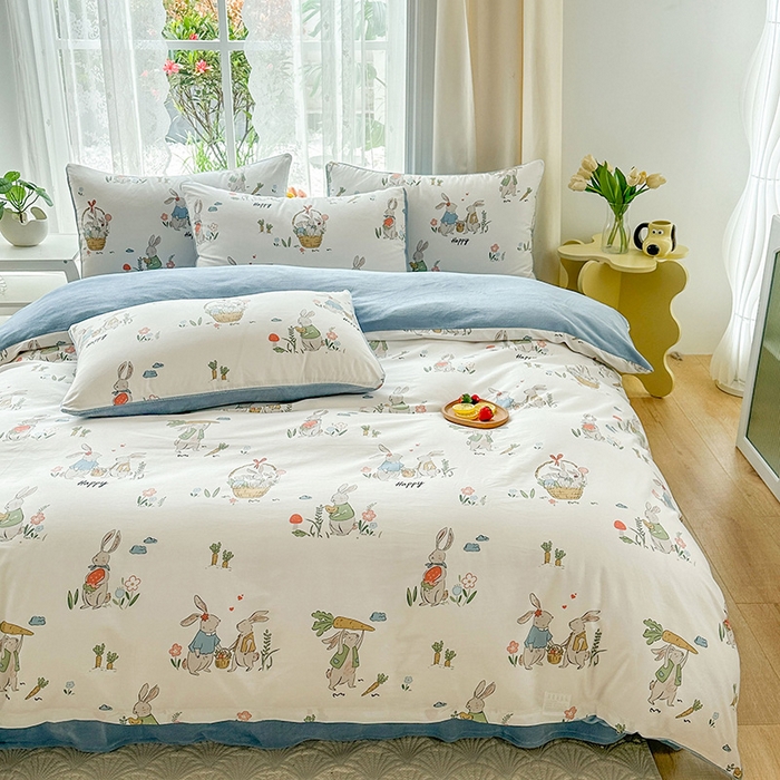 91家纺网 家纺一手货源 找家纺 金鑫汇家纺 2025新款全棉纯棉棉加豆豆绒棉加绒系列四件套 棉加绒-收获满满