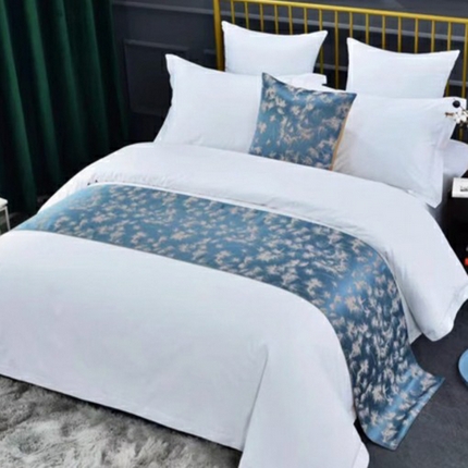 91家纺网 家纺一手货源 找家纺 澜昕 酒店民宿床尾巾床旗轻奢抱枕套床盖 蒲公英