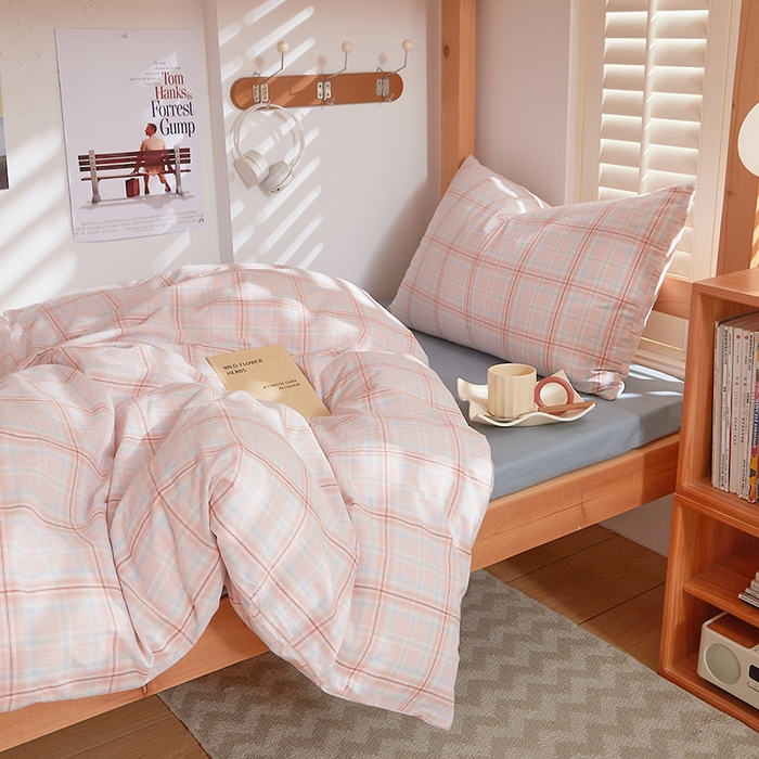 91家纺网 家纺一手货源 找家纺 DoDo 兜兜 2025新款全棉纯棉水洗棉学生三件套【可定做尺寸】    春野