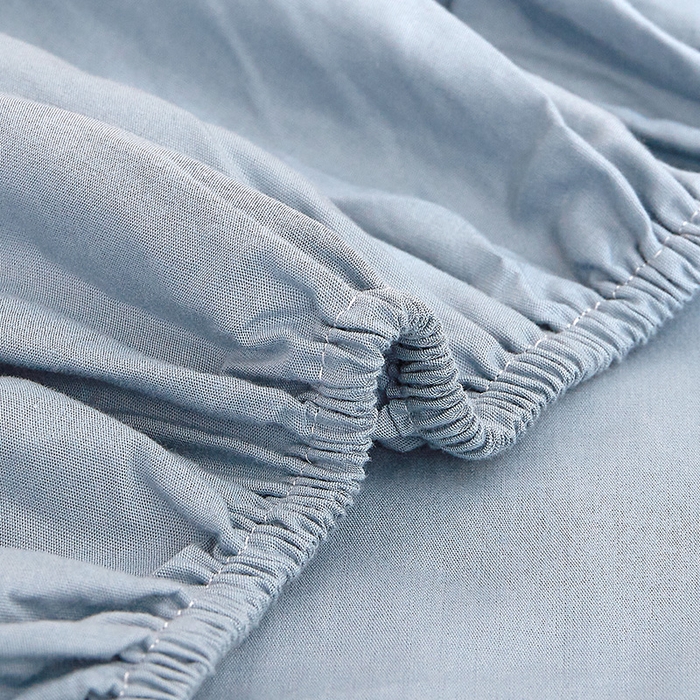 91家纺网 家纺一手货源 找家纺 DoDo 兜兜 2025新款全棉纯棉水洗棉学生三件套【可定做尺寸】    麦田-灰蓝
