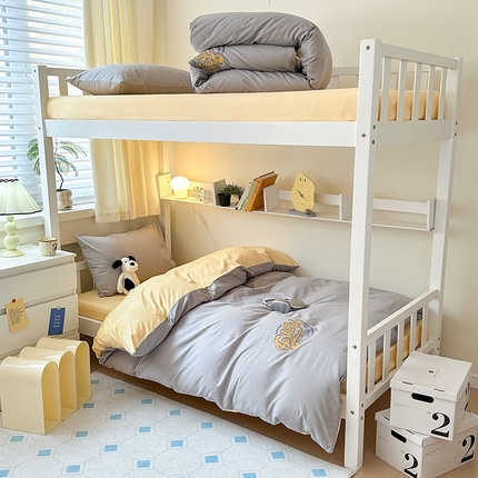 梧桐树 2025新款纯色双拼学生三件套 艾丽卡-灰