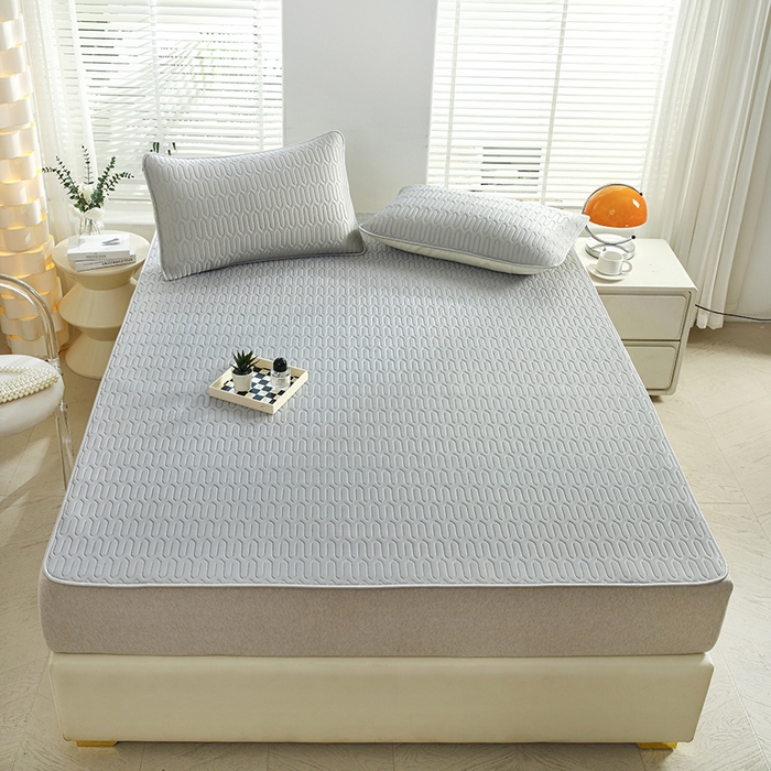 91家纺网 家纺一手货源 找家纺 天之悦家纺 2025新品记忆棉凉席三件套0.4cm家用学生宿舍凉席套件 灰色