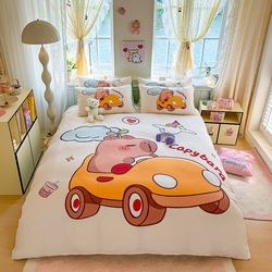 91家纺网 家纺一手货源 找家纺 馨语家居 2025新款全棉双层纱四件套 旅行巴拉,旅行巴拉