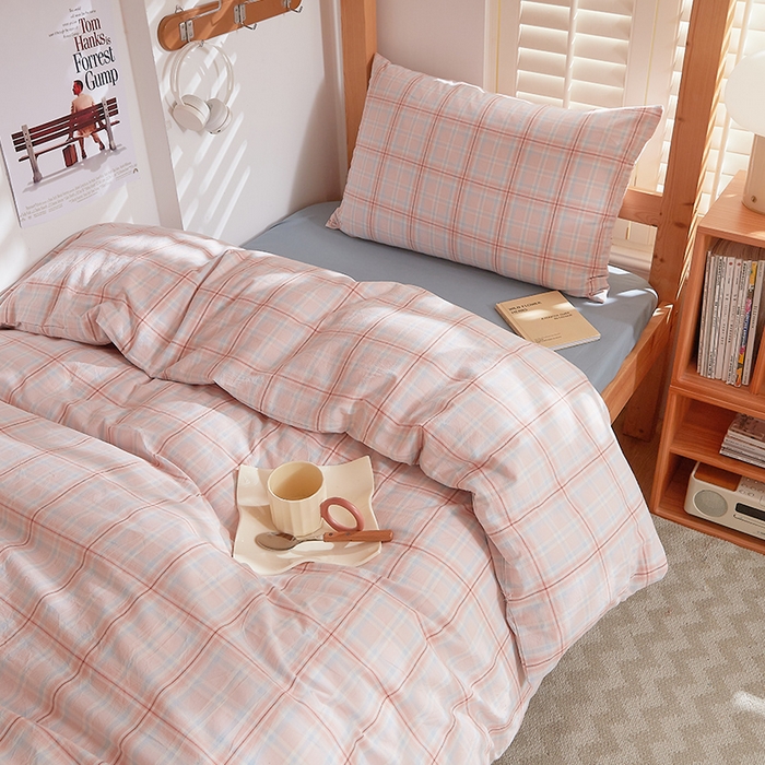 91家纺网 家纺一手货源 找家纺 DoDo 兜兜 2025新款全棉纯棉水洗棉学生三件套【可定做尺寸】    春野