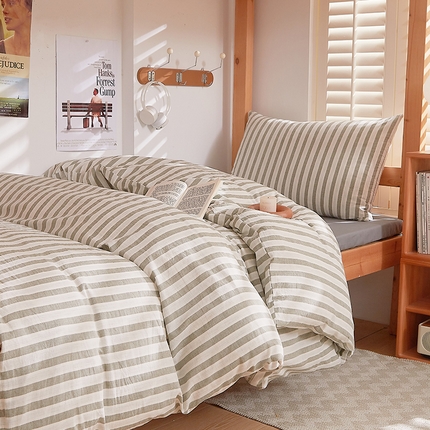 DoDo 兜兜 2025新款全棉纯棉水洗棉学生三件套【可定做尺寸】    北辰-灰