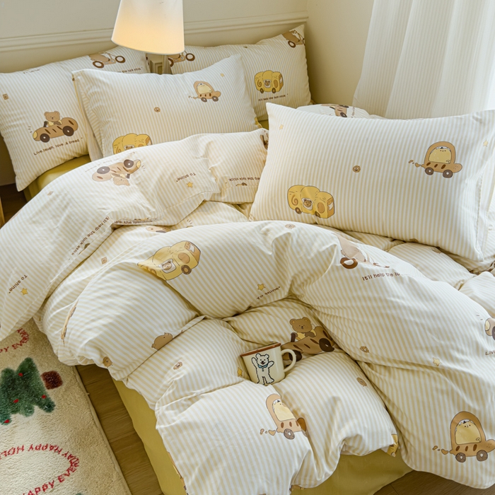 91家纺网 家纺一手货源 找家纺 耀悦家纺 2025新款13070全棉印花四件套 周末