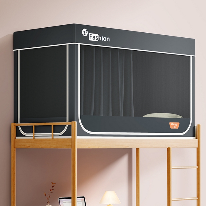 91家纺网 家纺一手货源 找家纺 （总）澳萝拉 2025新款纯色梭织遮光床帘学生宿舍上下铺蚊帐-3D建模图无涂层不覆膜（稳定供货 量小也不缺）