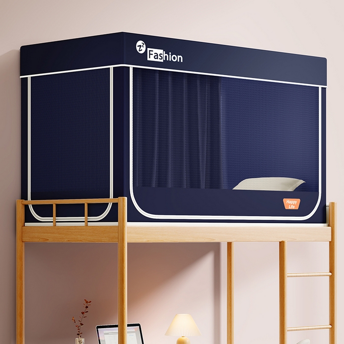 91家纺网 家纺一手货源 找家纺 （总）澳萝拉 2025新款纯色梭织遮光床帘学生宿舍上下铺蚊帐-3D建模图无涂层不覆膜（稳定供货 量小也不缺）