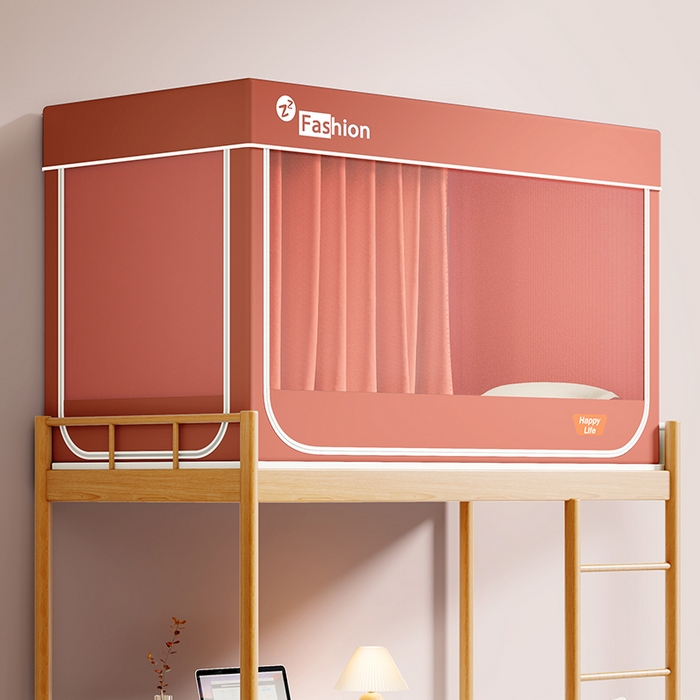 91家纺网 家纺一手货源 找家纺 （总）澳萝拉 2025新款纯色梭织遮光床帘学生宿舍上下铺蚊帐-3D建模图无涂层不覆膜（稳定供货 量小也不缺）