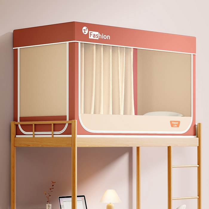 91家纺网 家纺一手货源 找家纺 （总）澳萝拉 2025新款纯色梭织遮光床帘学生宿舍上下铺蚊帐-3D建模图无涂层不覆膜（稳定供货 量小也不缺）