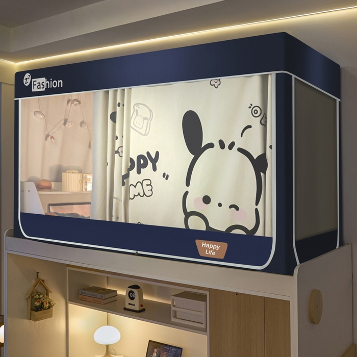 91家纺网 家纺一手货源 找家纺 （总）澳萝拉 2025新款印花植绒遮光床帘学生宿舍上下铺蚊帐-无涂层不覆膜（稳定供货 量小也不缺）