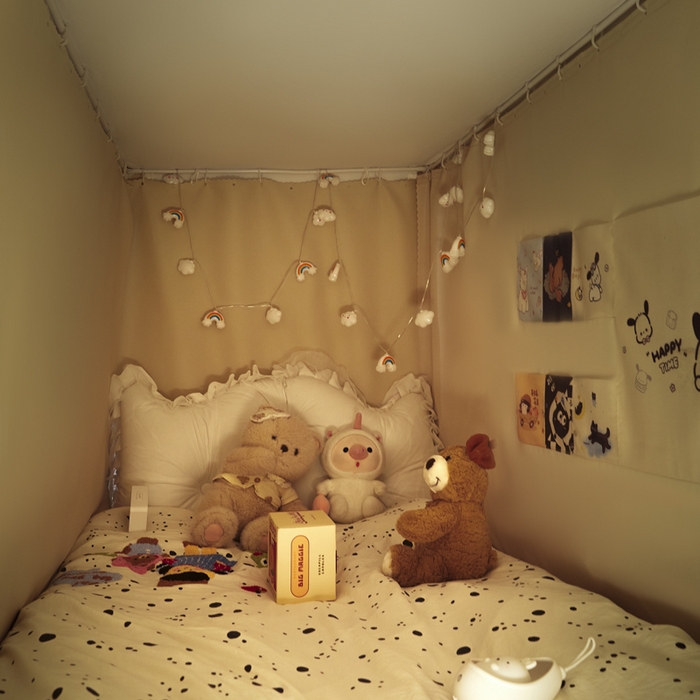 91家纺网 家纺一手货源 找家纺 澳萝拉 2025新款纯色梭织遮光床帘学生宿舍上下铺蚊帐-无涂层不覆膜 卡其