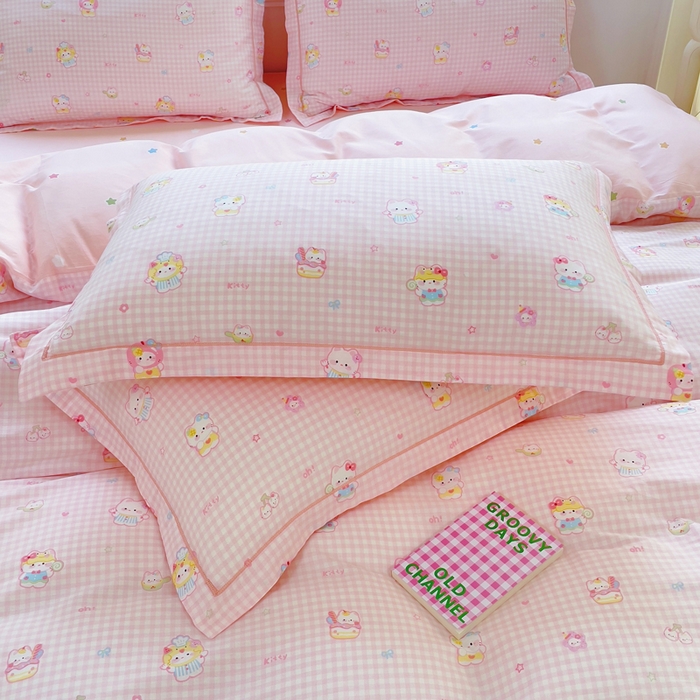 91家纺网 家纺一手货源 找家纺 铭博家纺 2025新款直播爆款全棉纯棉四件套 吊边一字绣工艺款四件套 恋恋吉米