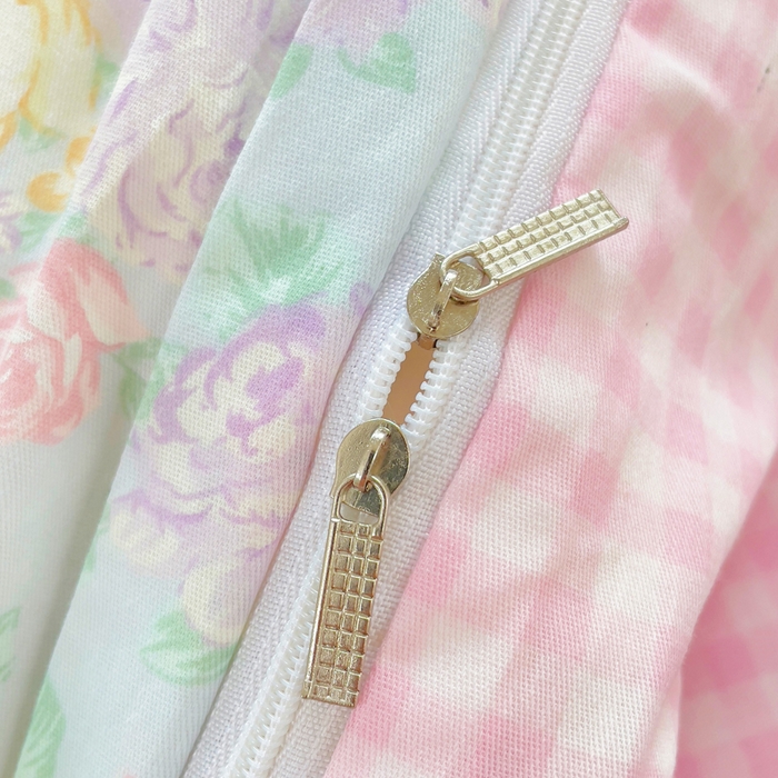 91家纺网 家纺一手货源 找家纺 铭博家纺 2025新款直播爆款全棉纯棉四件套 吊边一字绣工艺款四件套 嫣然花期-兰