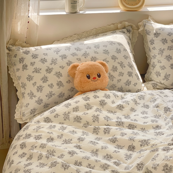 91家纺网 家纺一手货源 找家纺 玉海棠家纺 2025新款云感双层纱花边四件套 花边-茉片