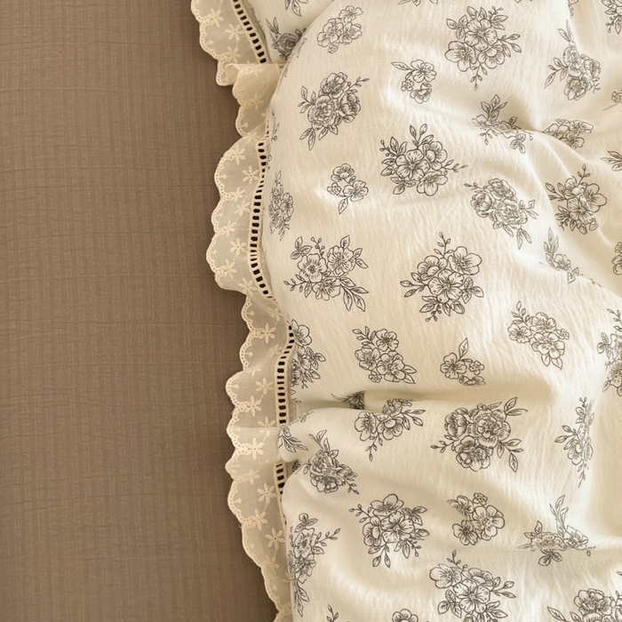 91家纺网 家纺一手货源 找家纺 玉海棠家纺 2025新款云感双层纱花边四件套 花边-茉片