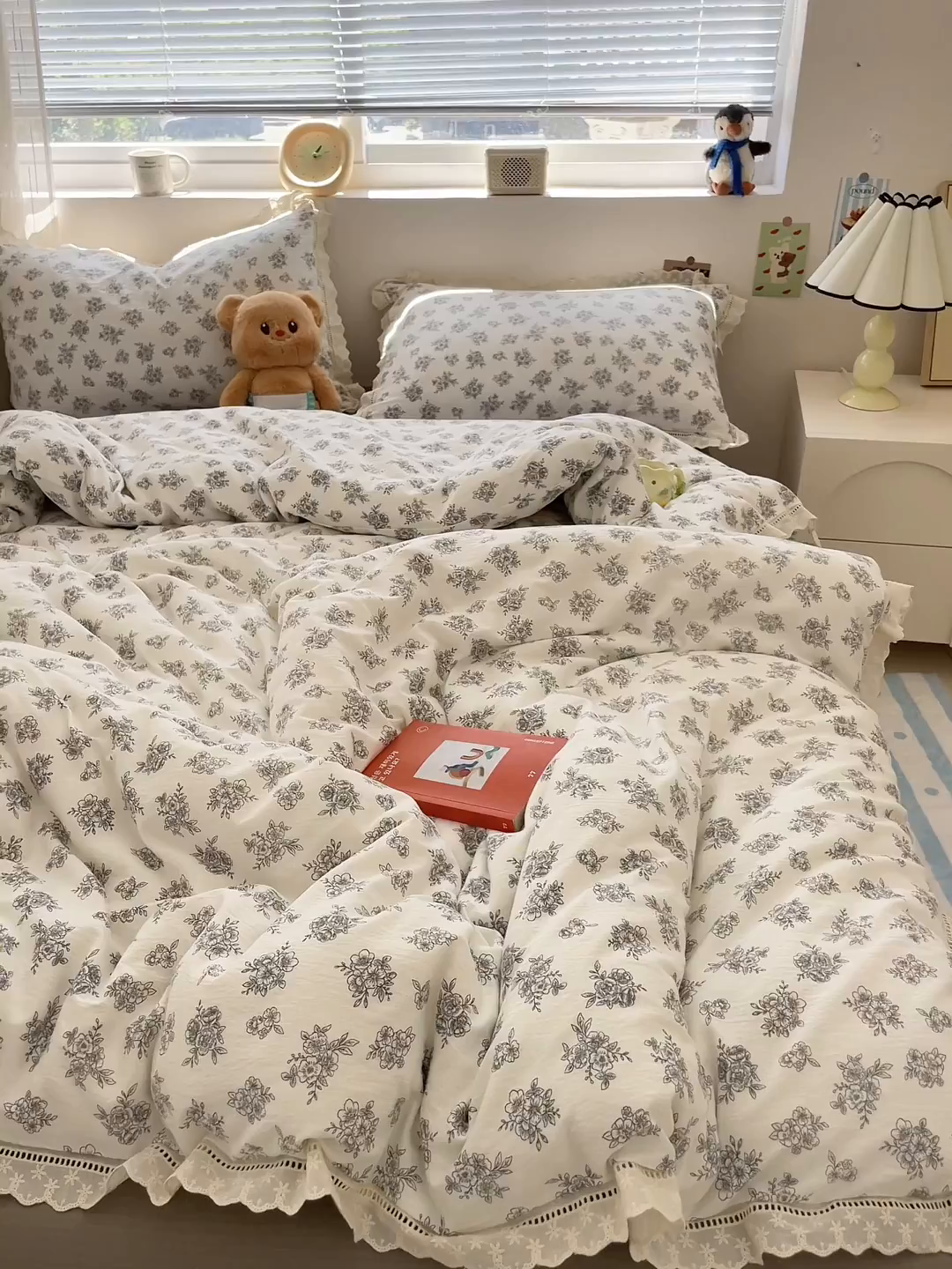 91家纺网 家纺一手货源 找家纺 玉海棠家纺 2025新款云感双层纱花边四件套 花边-茉片