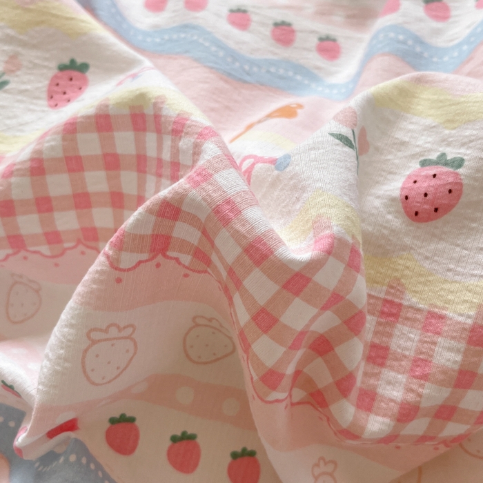 91家纺网 家纺一手货源 找家纺 （总）玉海棠家纺 2025新款云感提花双层纱印花系列四件套-场景一