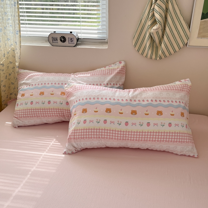 91家纺网 家纺一手货源 找家纺 （总）玉海棠家纺 2025新款云感提花双层纱印花系列四件套-场景一