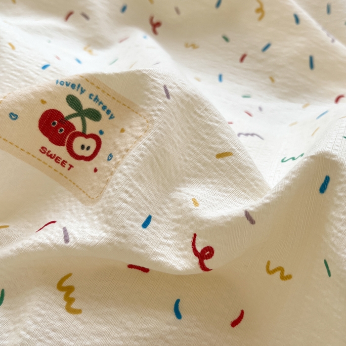 91家纺网 家纺一手货源 找家纺 玉海棠家纺 2025新款云感提花双层纱印花系列四件套-场景一 芝士奶酪