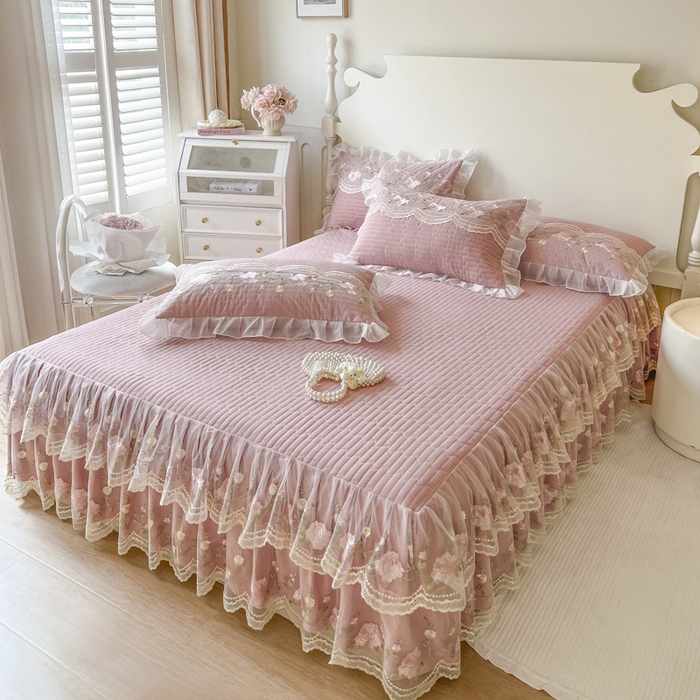 91家纺网 家纺一手货源 找家纺 （总）恋尚 2025新款木棉蕾丝床裙单品床裙床裙单件-泡芙（控价135起）