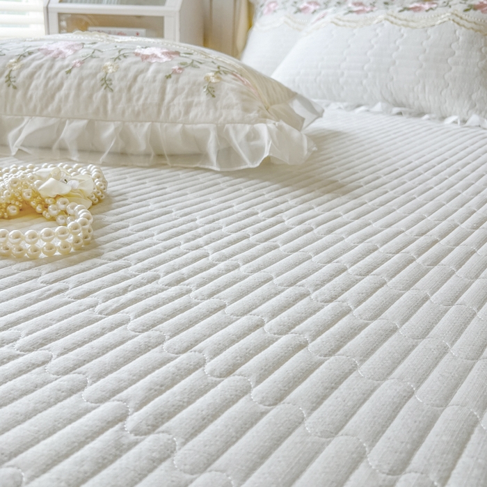 91家纺网 家纺一手货源 找家纺 恋尚 2025新款木棉蕾丝床裙单品床裙床裙单件-泡芙（控价135起） 泡芙-奶白