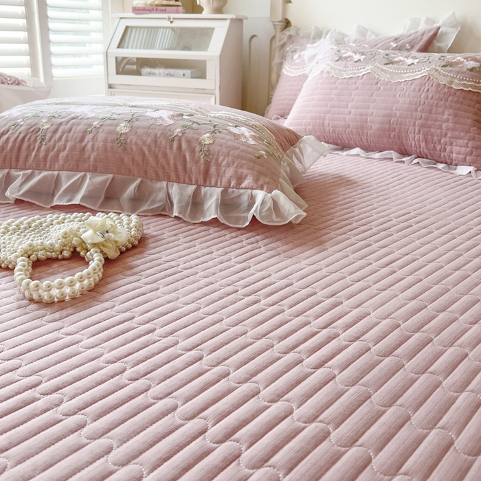 91家纺网 家纺一手货源 找家纺 恋尚 2025新款木棉蕾丝床裙单品床裙床裙单件-泡芙（控价135起） 泡芙-豆沙