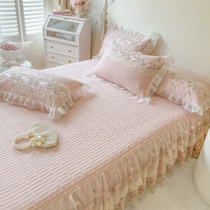 91家纺网 家纺一手货源 找家纺 （总）恋尚 2025新款木棉蕾丝床裙单品床裙床裙单件-泡芙（控价135起）