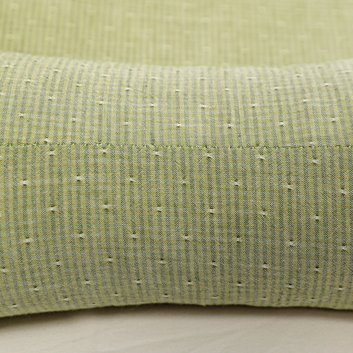 91家纺网 家纺一手货源 找家纺 亦帆枕芯 2025春夏新款全棉三角牵引组合荞麦枕 枕头枕芯 绿色-全棉连体颈椎枕 方枕48x28cm三角枕48x16cm/对