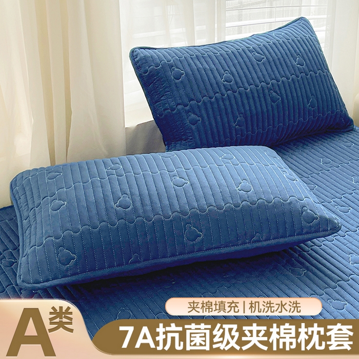 91家纺网 家纺一手货源 找家纺 （总）雯豆家纺 2025新品夹棉枕套枕芯保护套一对装单只枕皮