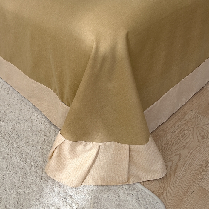 91家纺网 家纺一手货源 找家纺 优品阁 2024新款亲肤舒适全棉磨毛四件套学生三件套系列 法风玫瑰-咖