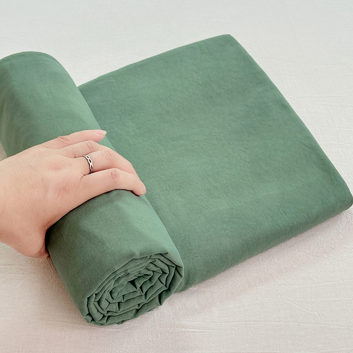 彩韵家纺 2025新款柔软云感水洗m床单系列 橄榄绿