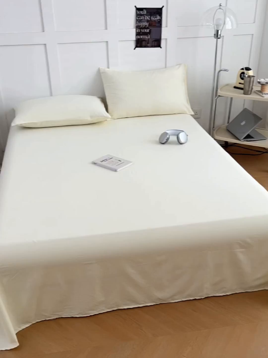 91家纺网 家纺一手货源 找家纺 彩韵家纺 2025新款柔软云感水洗m床单系列 奶黄