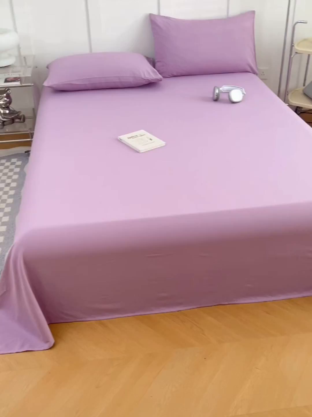91家纺网 家纺一手货源 找家纺 彩韵家纺 2025新款柔软云感水洗m床单系列 魅力紫
