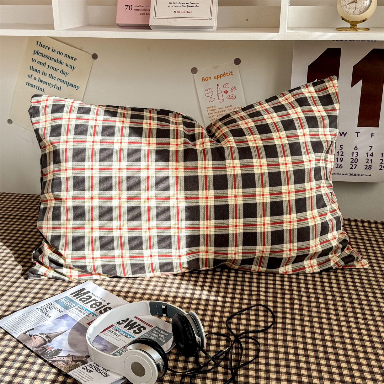 91家纺网 家纺一手货源 找家纺 （总）多品家纺 2025新款ins风水洗棉学生宿舍上下铺三件套