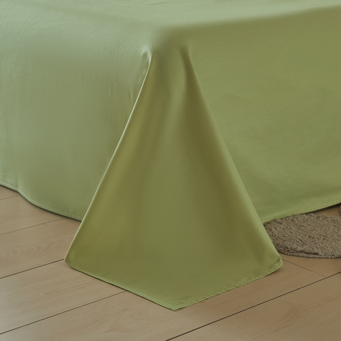 91家纺网 家纺一手货源 找家纺 莱通家纺 2025新款纯色双拼四件套 绿小格