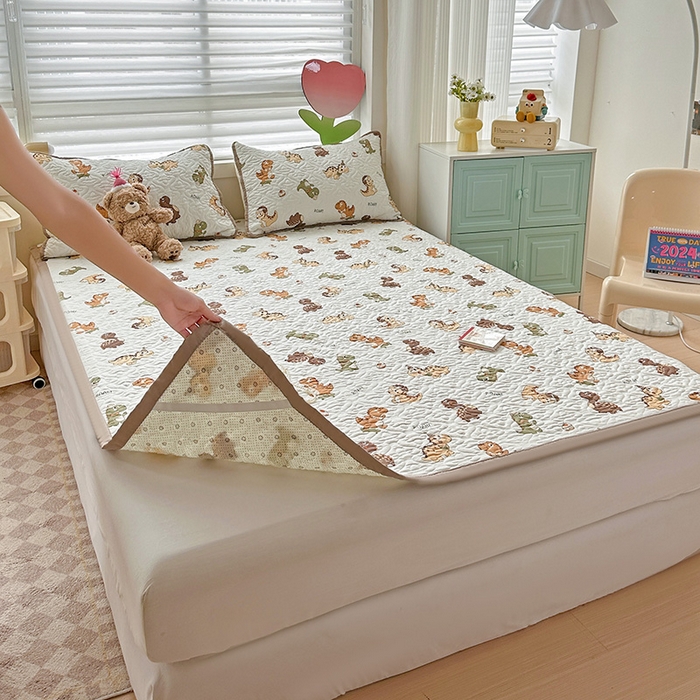 91家纺网 家纺一手货源 找家纺 悦织湾家纺 2025新款A类加厚水洗棉床垫小清新印花四季通用床垫 炫酷龙